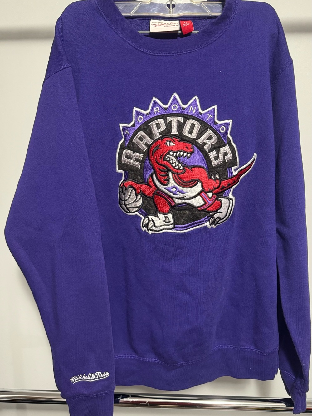 Mitchell & Ness Toronto Raptors Hardwood Classics Big Patch Crewneck NWOT